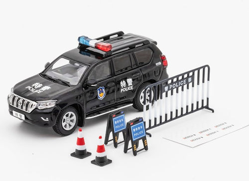 Load image into Gallery viewer, GCD 1/64 Toyota Land Cruiser Prado 150 S.W.A.T version Black LHD with Accessory
