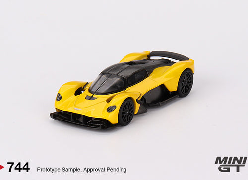 Load image into Gallery viewer, Mini GT #744 1/64 Aston Martin Valkyrie  Sunburst  Yellow Model Car
