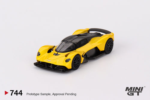 Load image into Gallery viewer, Mini GT #744 1/64 Aston Martin Valkyrie  Sunburst  Yellow Model Car
