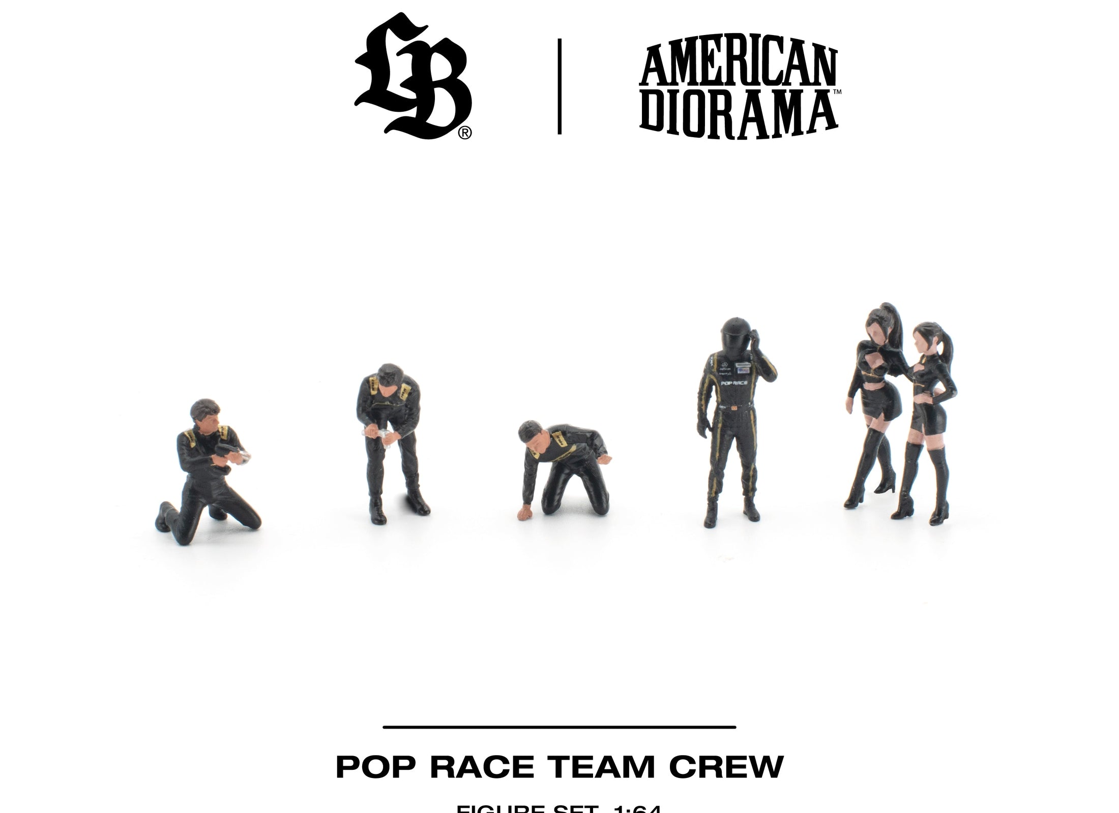 (Pre-order) POPRACE 1/64 - POP RACE TEAM CREW (6 Figures) Diecast Model Car