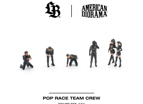 Load image into Gallery viewer, (Pre-order) POPRACE 1/64 - POP RACE TEAM CREW (6 Figures) Diecast Model Car
