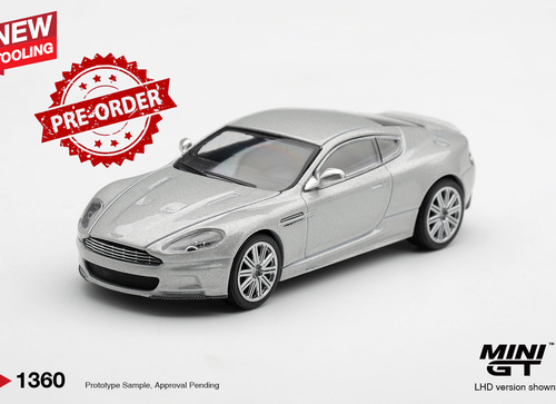 Load image into Gallery viewer, (Pre-order) Mini GT #1360 Aston Martin DBS 2008 Lightning Silver 2008 RHD Model
