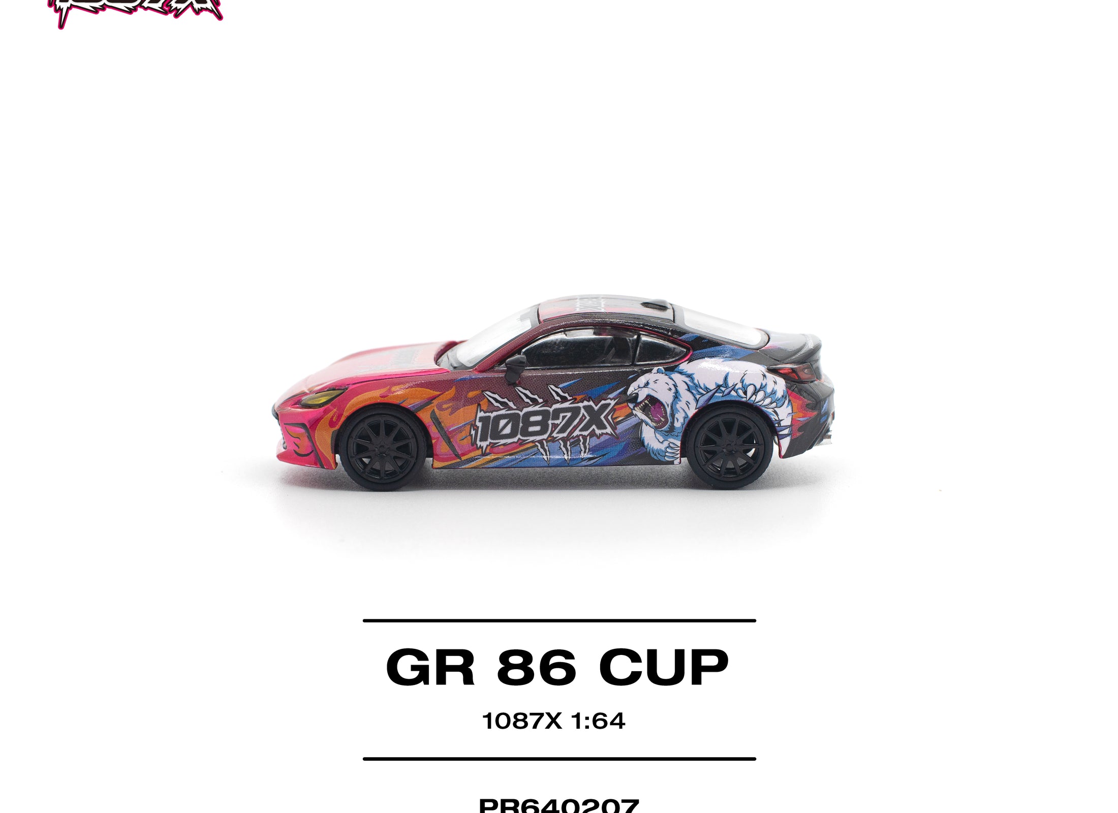 POPRACE 1/64 1087X GR86 CUP Diecast Model Car