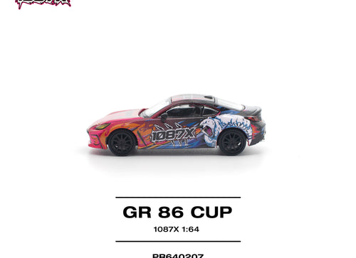 Load image into Gallery viewer, POPRACE 1/64 1087X GR86 CUP Diecast Model Car
