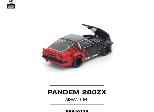Load image into Gallery viewer, (Pre-order) POPRACE 1/64 PANDEM 280ZX ADVAN Diecast Model Car
