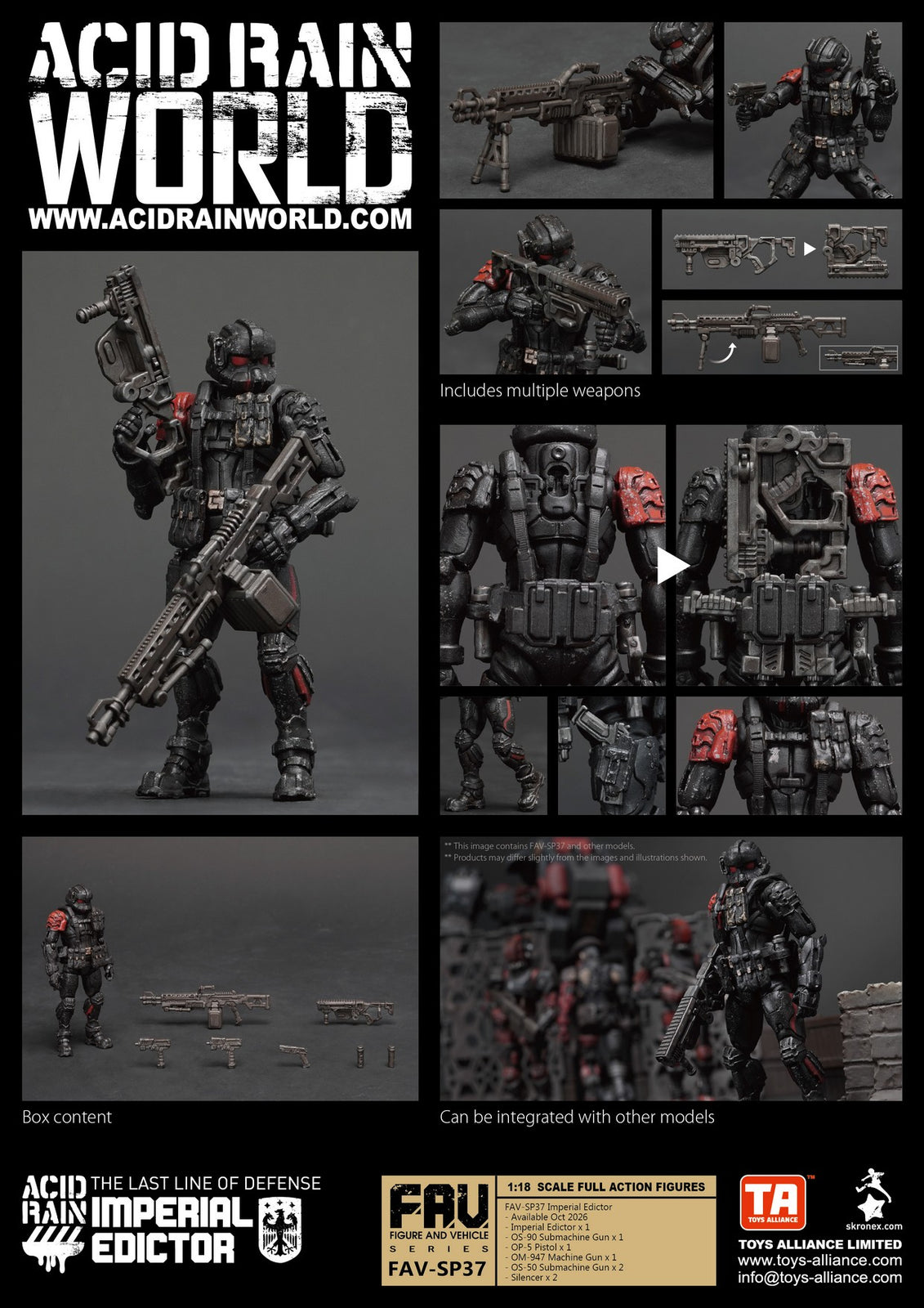 Toy Alliance Acid Rain FAV-SP37 Imperial Edictor Action Figure Set