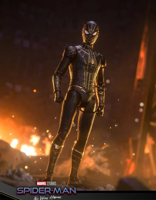 Load image into Gallery viewer, ZD Toys Marvel Avengers 1/10 Spiderman Black Gold Suit No Way Home Action Figure
