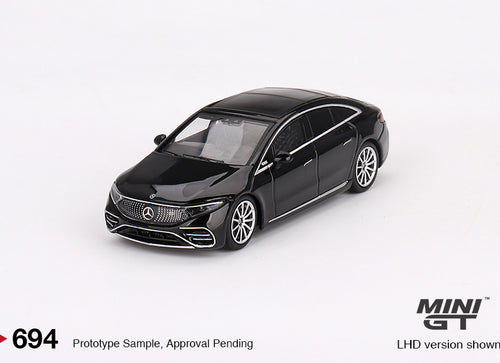 Load image into Gallery viewer, Mini GT #694 1/64 Mercedes-Benz EQS 580 4MATIC Black RHD model Car
