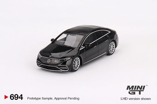 Load image into Gallery viewer, Mini GT #694 1/64 Mercedes-Benz EQS 580 4MATIC Black RHD model Car
