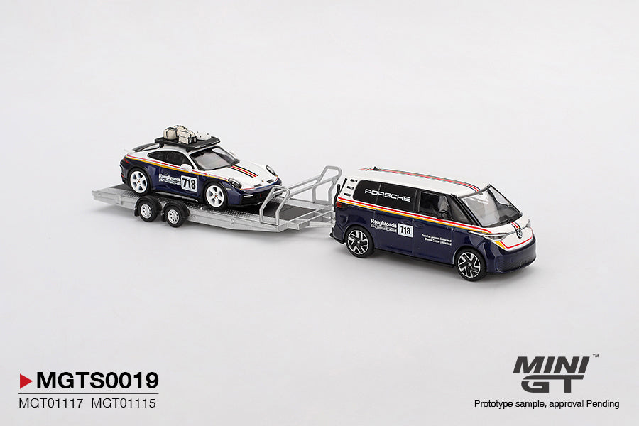 (Pre-order) MINI GT Porsche 911 Dakar #718 / Volkswagen ID. Buzz Porsche Centrum