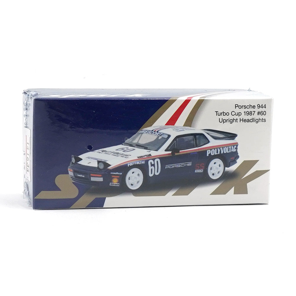 Spark 1/64 Porsche 944 TURBO CUP 1987 #60 Upright Headlights TINY ver