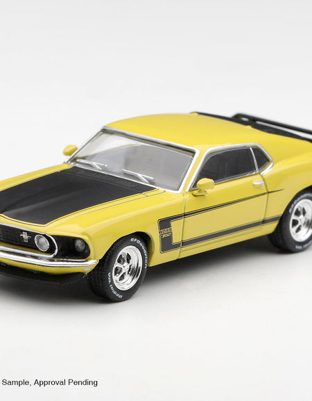 (Pre-order) Mini GT #1342 Ford Mustang Boss 302 Bright Yellow 1969 LHD Diecast