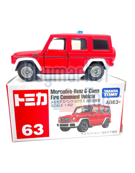 Takara Tomy Tomica #63 1/62 Mercedez Benz G-Class Fire Command Vehicle Model