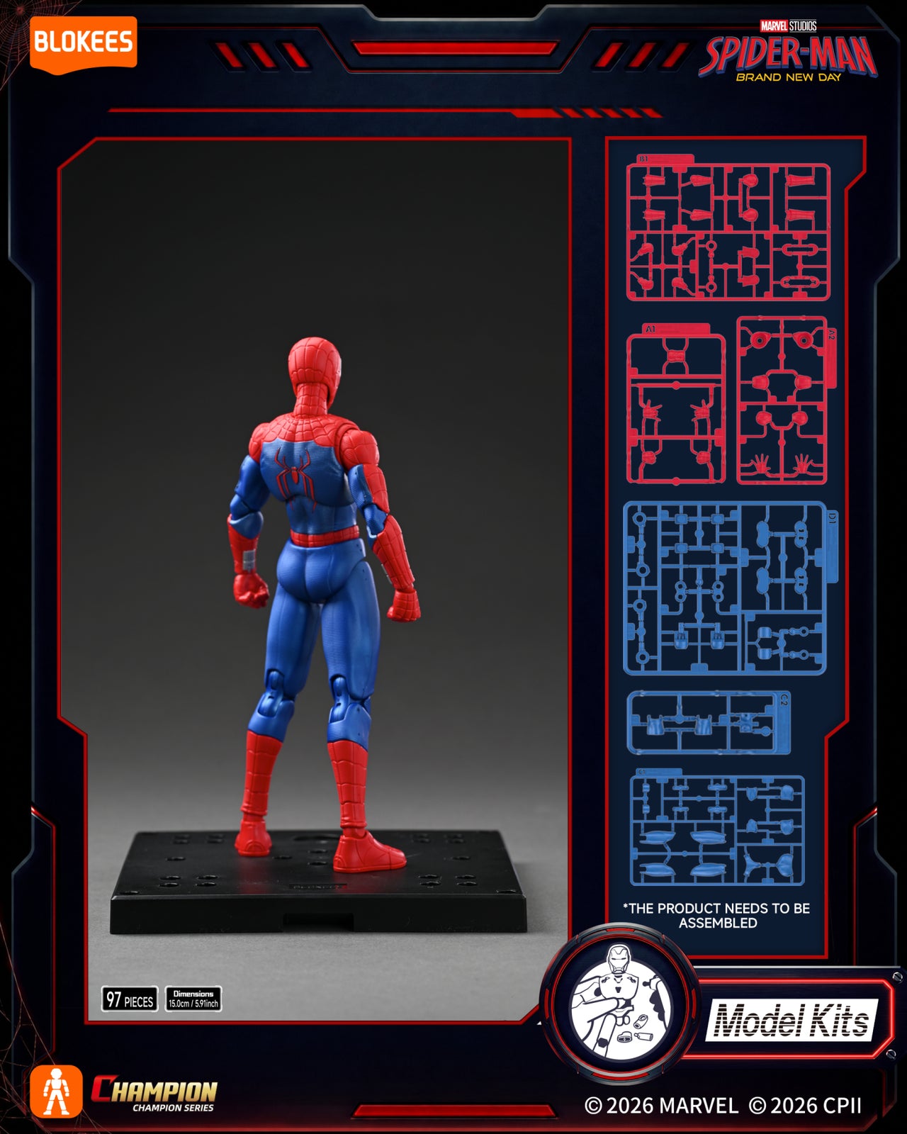 Blokees Marvel Champion Class Spider-Man Brand New Day Model Kit Action Figure