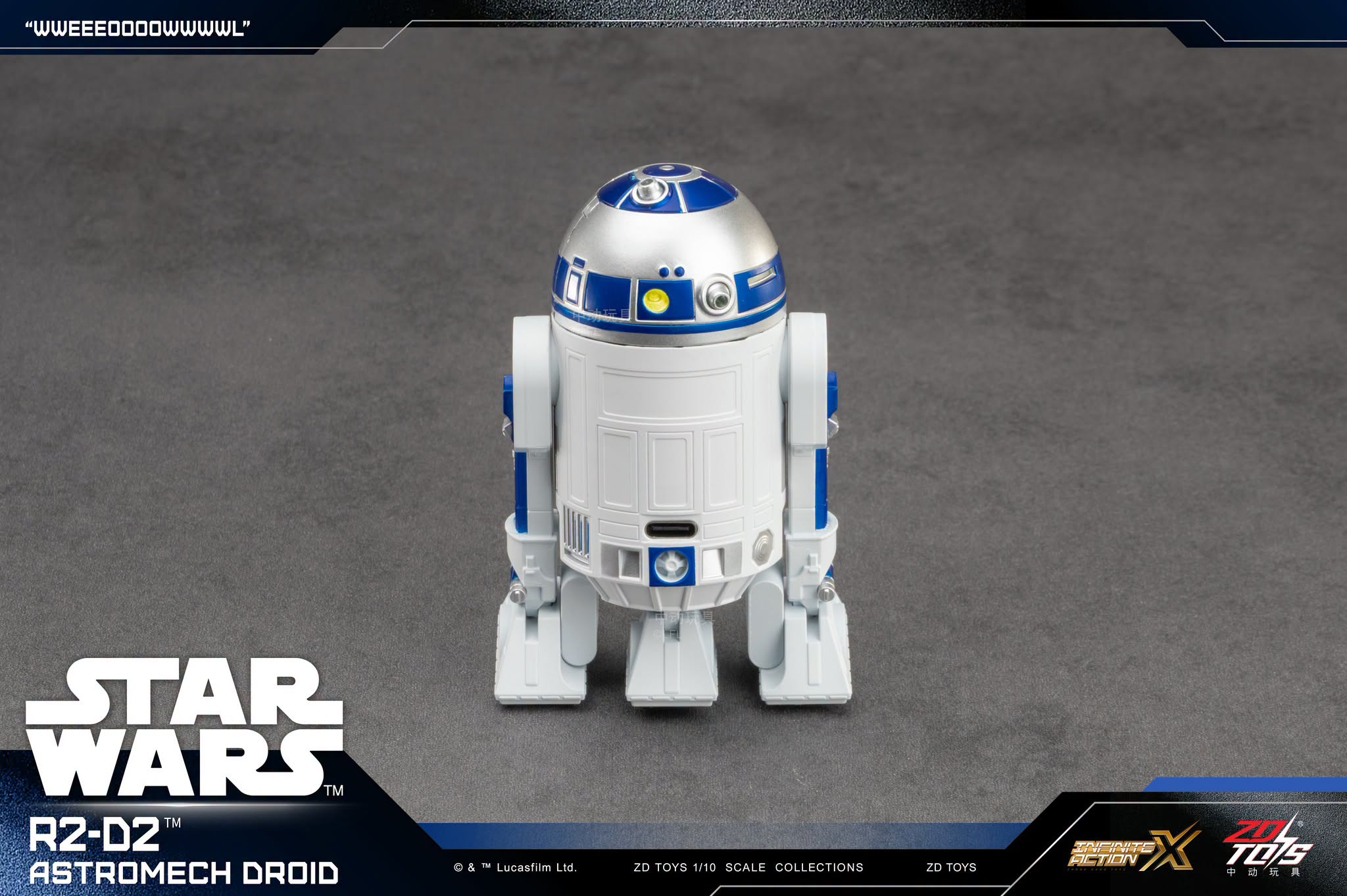 ZD Toys Star Wars 1:10 Action Figure - R2D2 Collectible Action Figure Set