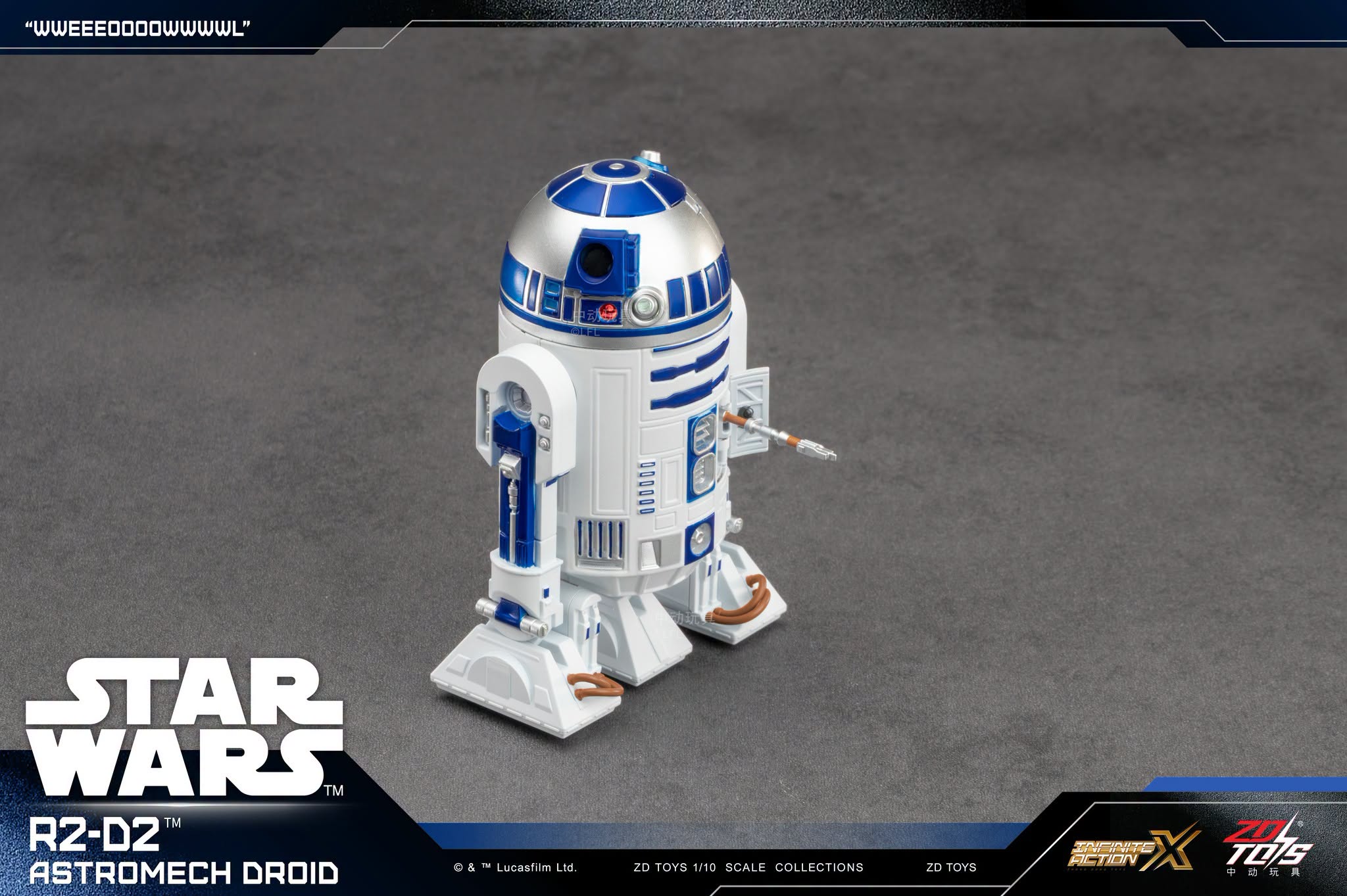 ZD Toys Star Wars 1:10 Action Figure - R2D2 Collectible Action Figure Set