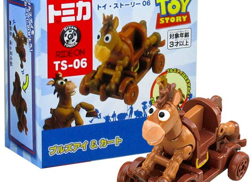 Load image into Gallery viewer, Takara Tomy Tomica Disney Motors TS-06 Toy Story 4 Bullseye &amp; Cart Diecast Car

