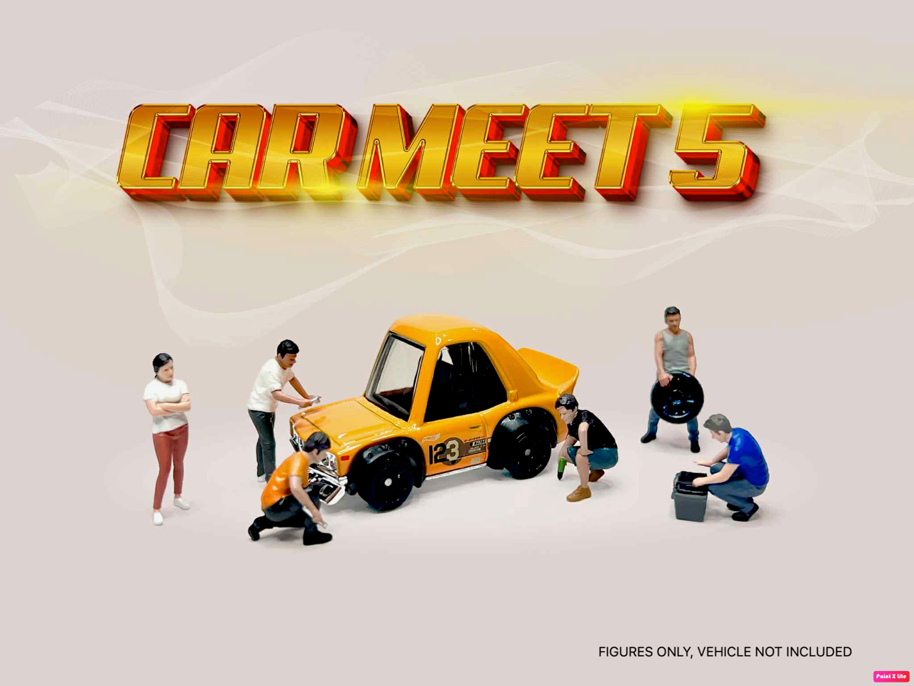 American Diorama 1:64 Figure Set: Car Meet #5 AD-2432
