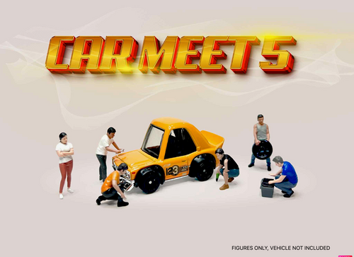 Load image into Gallery viewer, American Diorama 1:64 Figure Set: Car Meet #5 AD-2432

