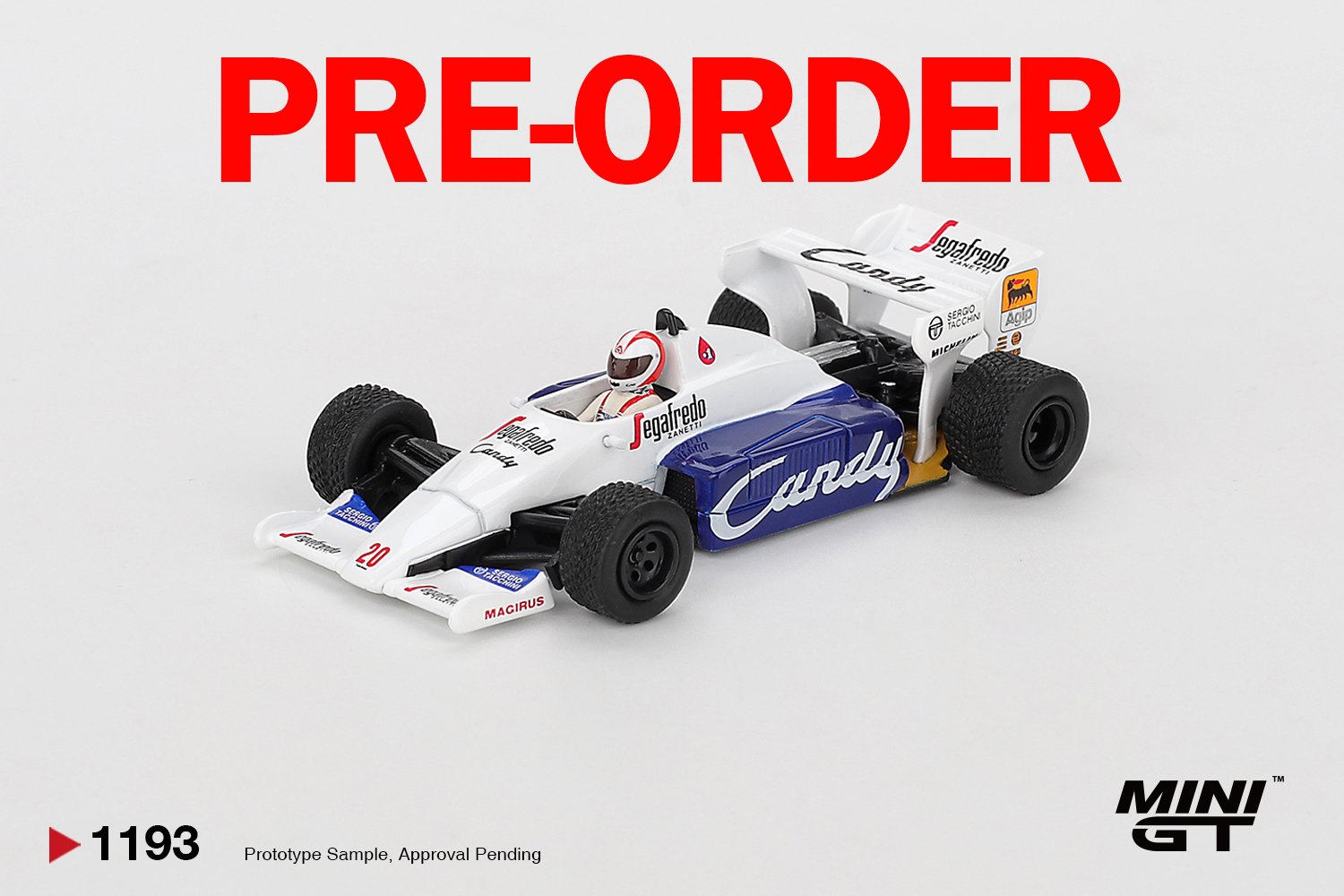 (Pre-order)MINI GT #1193 Toleman TG184 #20 Johnny Cecotto 1984 Monaco Grand Prix