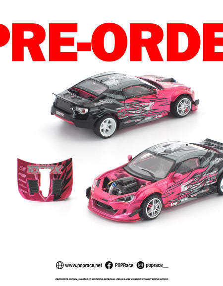 (Pre-order) POPRACE 1/64 1087x GT86 Team Diecast Mdoel Car