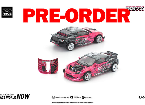 Load image into Gallery viewer, (Pre-order) POPRACE 1/64 1087x GT86 Team Diecast Mdoel Car
