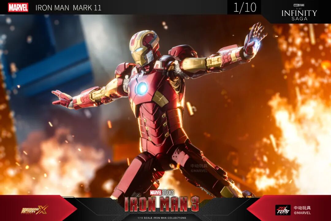 ZD Toys Marvel Avengers 1/10 Iron Man MK11 Action Figure Set