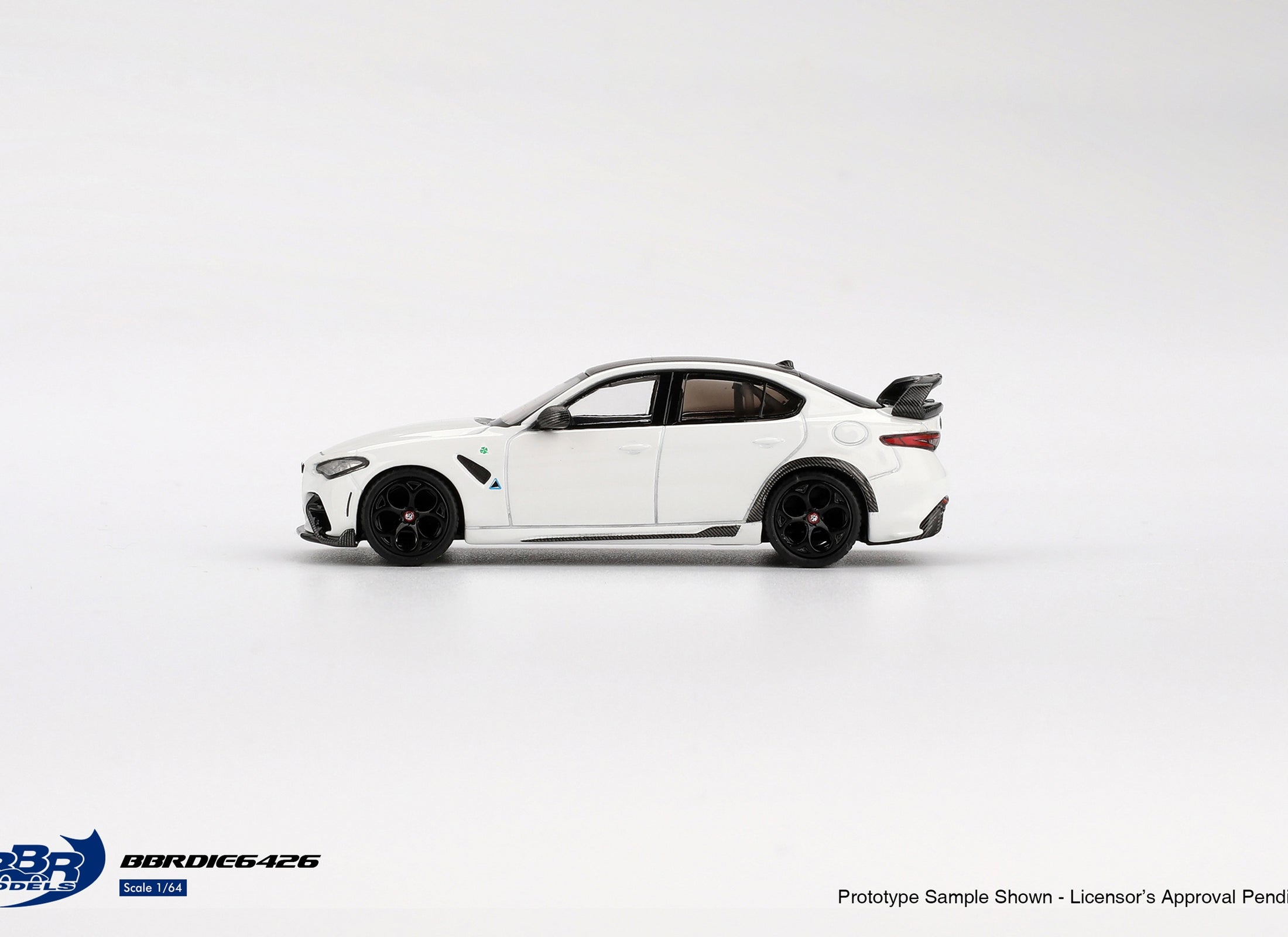 BBR 1:64 Alfa Romeo Giulia GTAm White Die-Cast Model Car