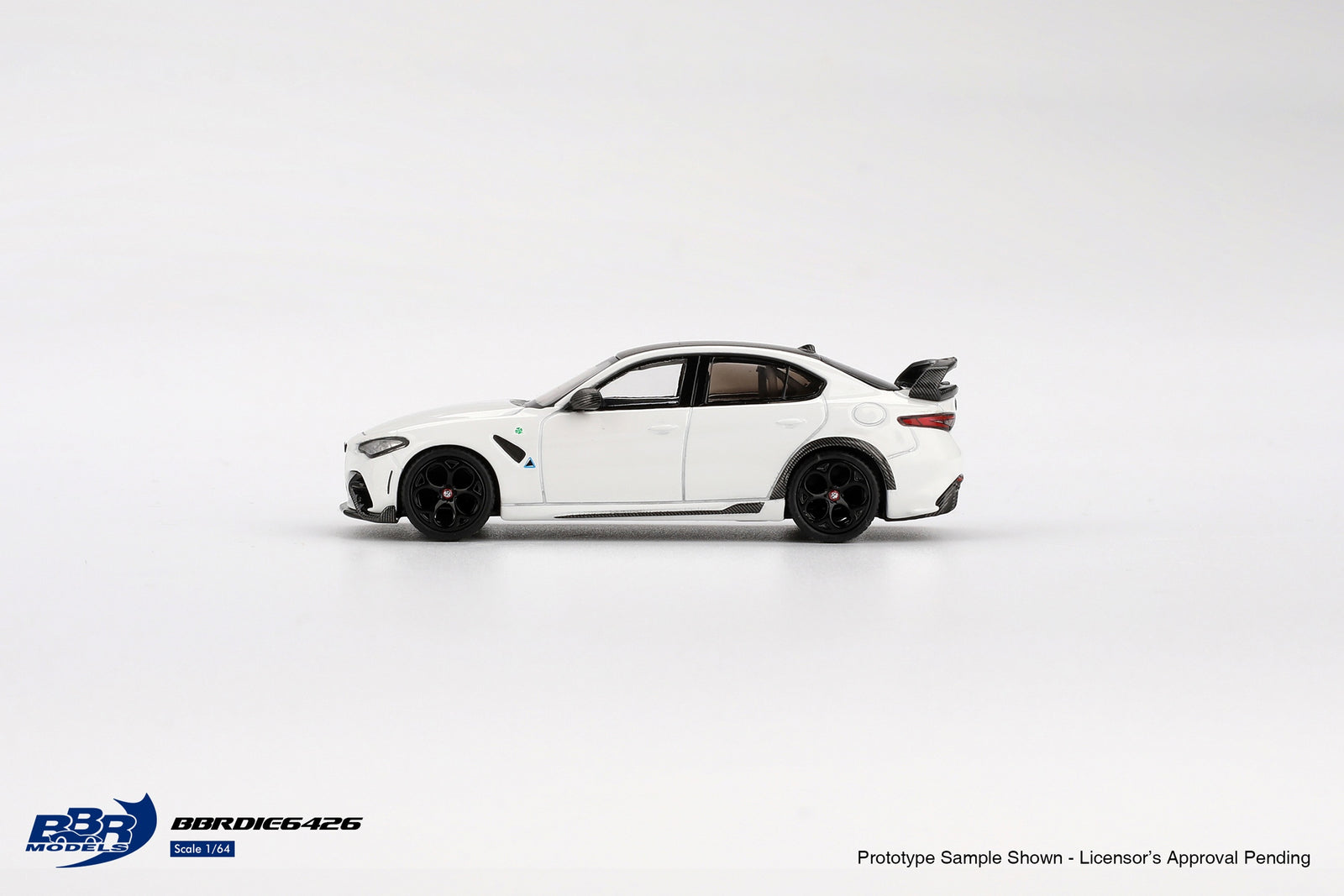 BBR 1:64 Alfa Romeo Giulia GTAm White Die-Cast Model Car