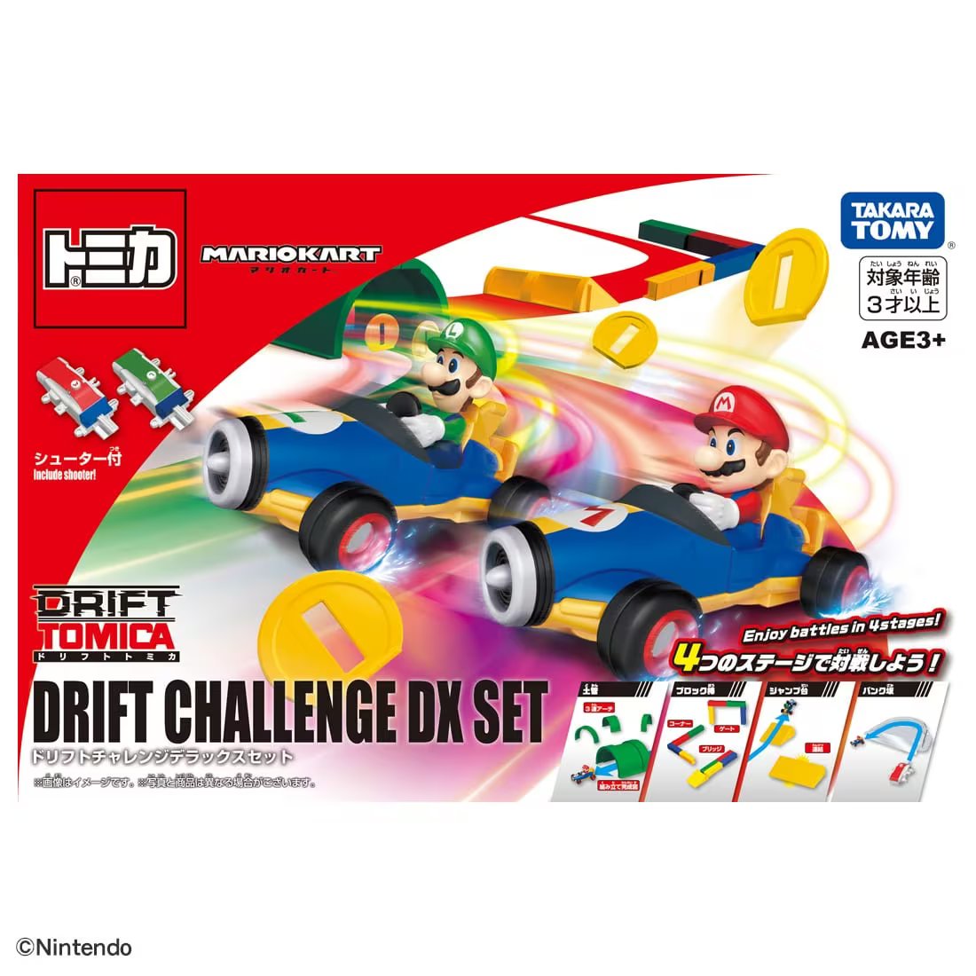 Takara Tomy Tomica Drift Tomica Mario Kart Drift Challenge DX Set