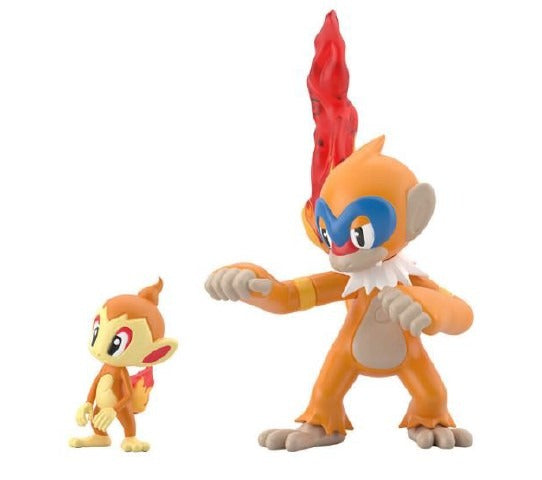 Bandai Pokemon scale world sinnoh region chimchar & monferno w/o gum