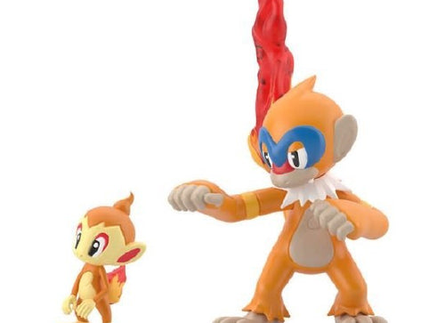 Load image into Gallery viewer, Bandai Pokemon scale world sinnoh region chimchar &amp; monferno w/o gum
