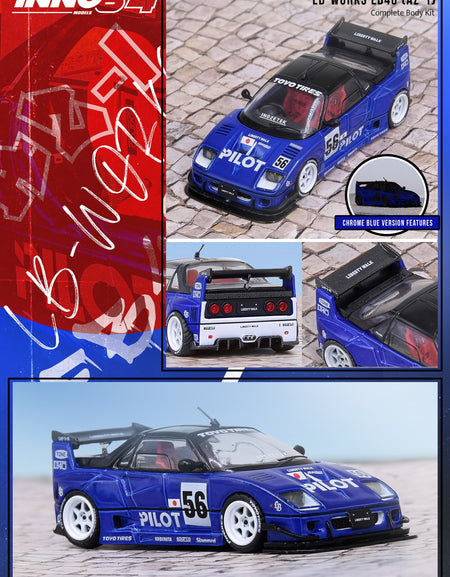 INNO64 1/64 MAZDA AZ-1 LIBERTY WALK LB40 "PILOT" Diecast Model Car