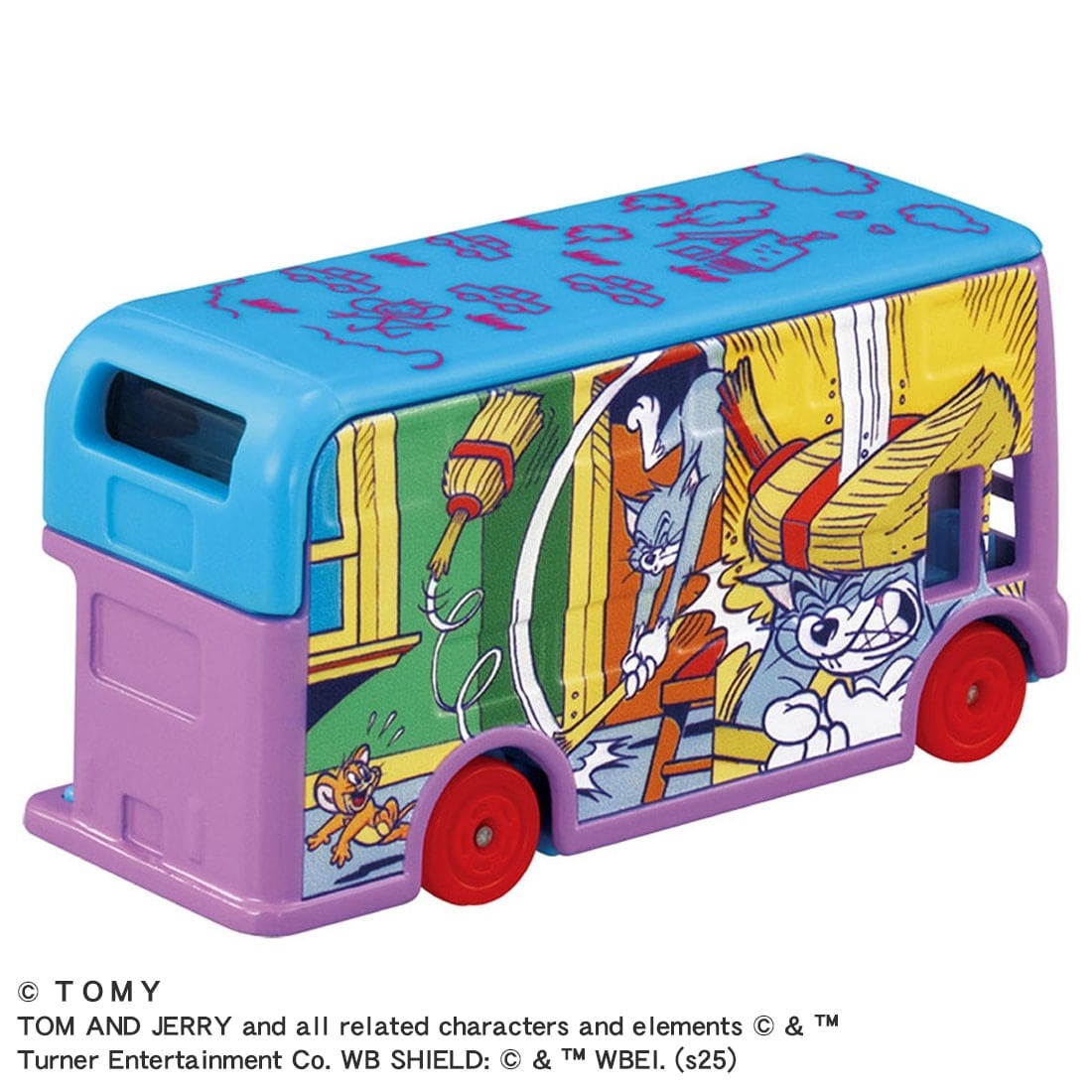 Takara Tomy Dream Tomica Diecast SP Tom and Jerry Jerry Wrapping Bus Purple
