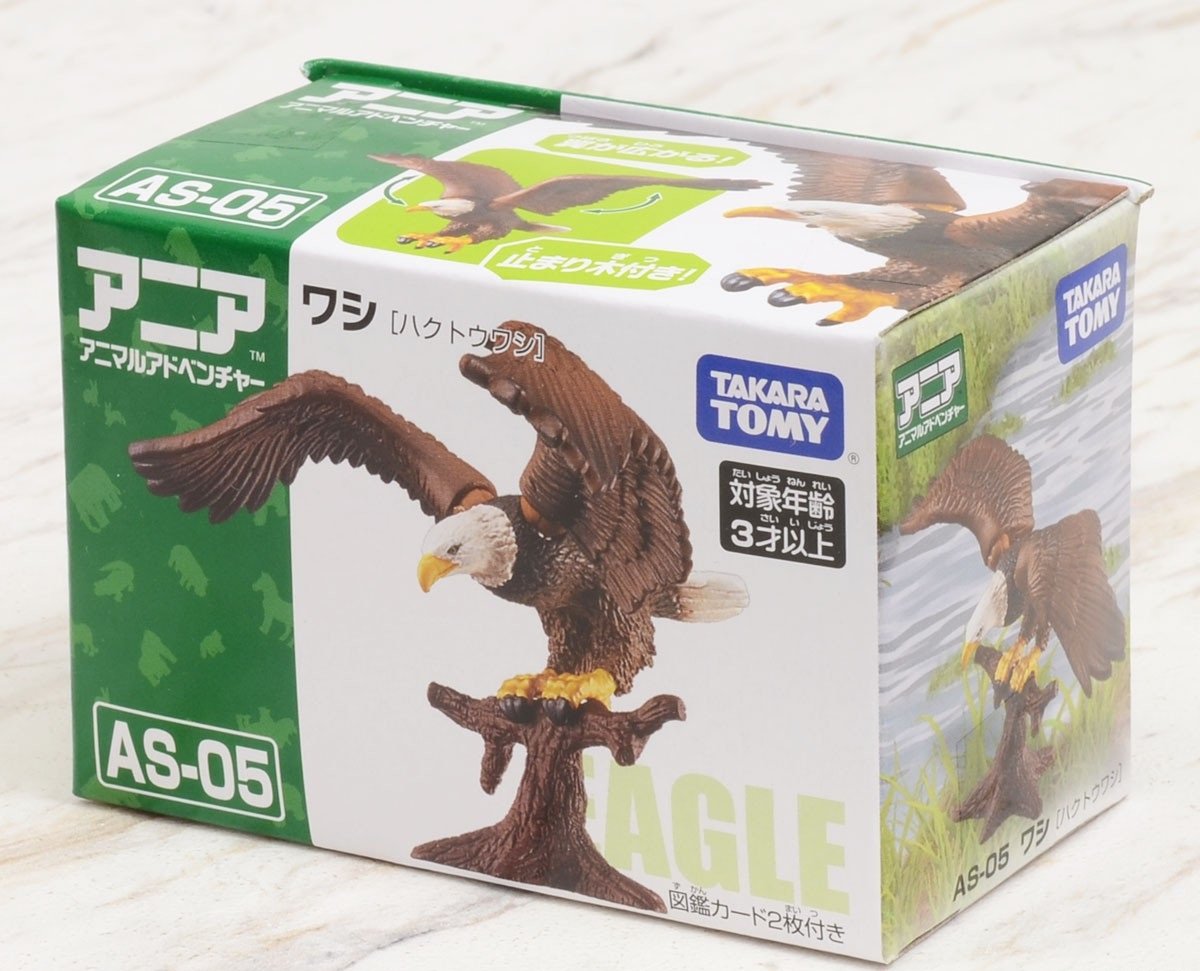 Takara Tomy ANIA Animal AS-05 Bald Eagle Mini Action Figure Eductional Toy Japan