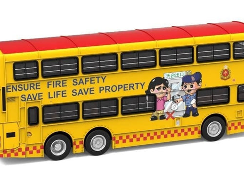 Load image into Gallery viewer, Tiny City Die-cast Model Car - KMB Dennis Dragon 11m "Ensure Fire Safety" 5A Bus
