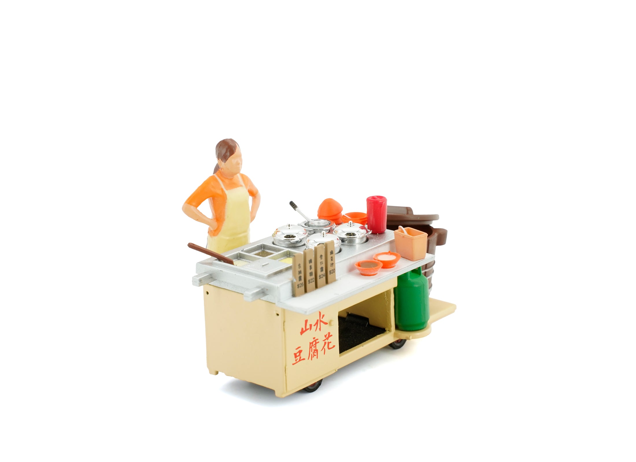 TINY Hong Kong City 1/35 08 Bean Curd Pudding Cartful Diecast Color paint Figure