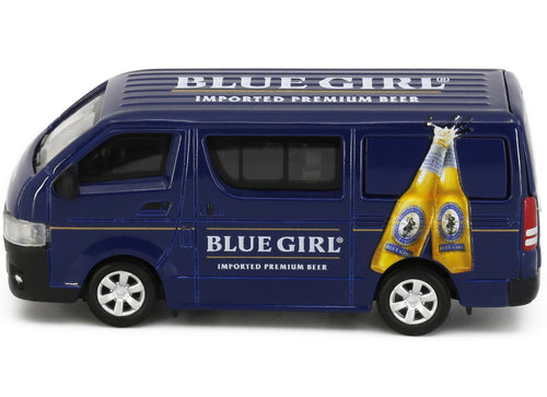 Load image into Gallery viewer, Tiny City Die-cast Model Car - Toyota Hiace BLUE GIRL BEER
