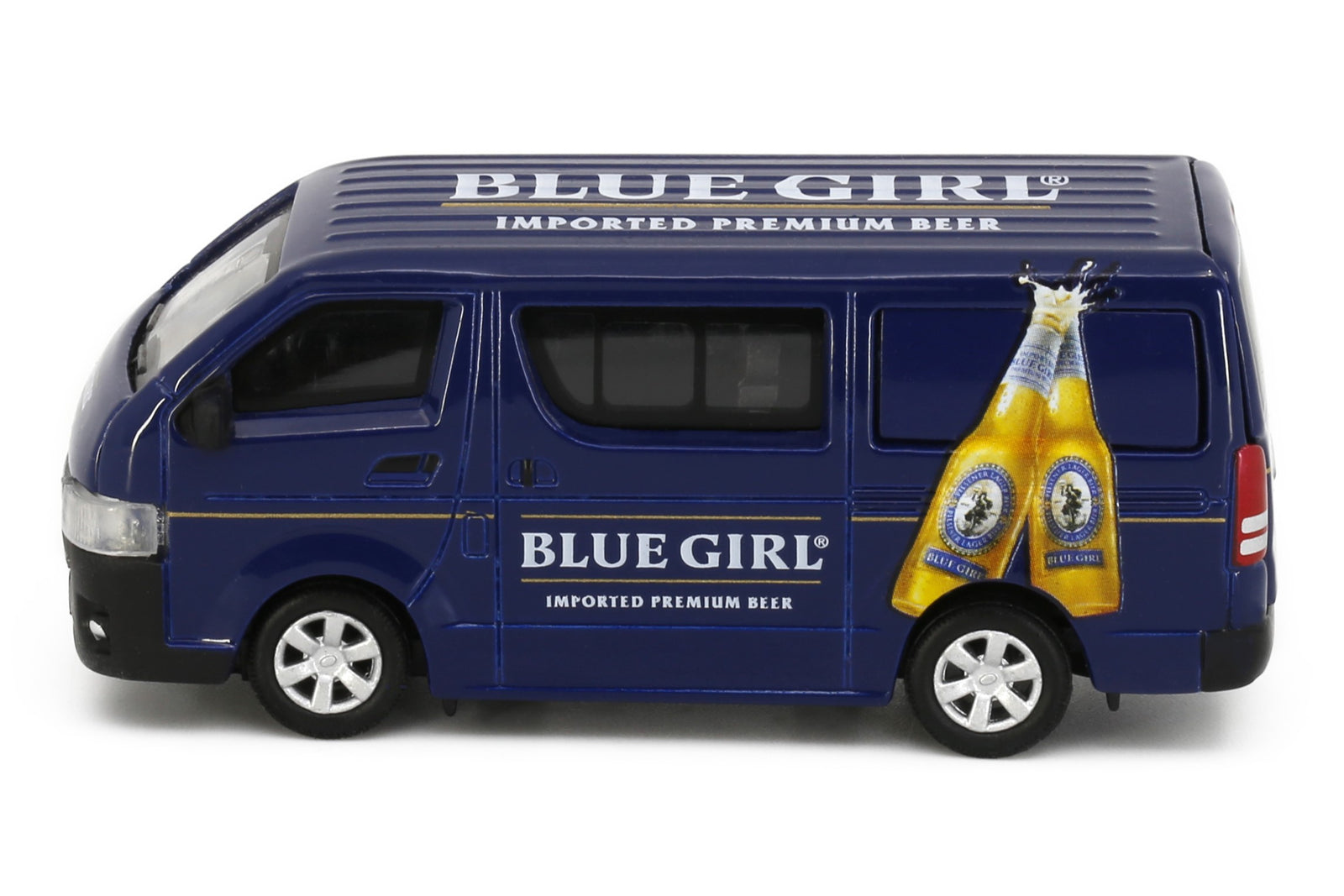 Tiny City Die-cast Model Car - Toyota Hiace BLUE GIRL BEER