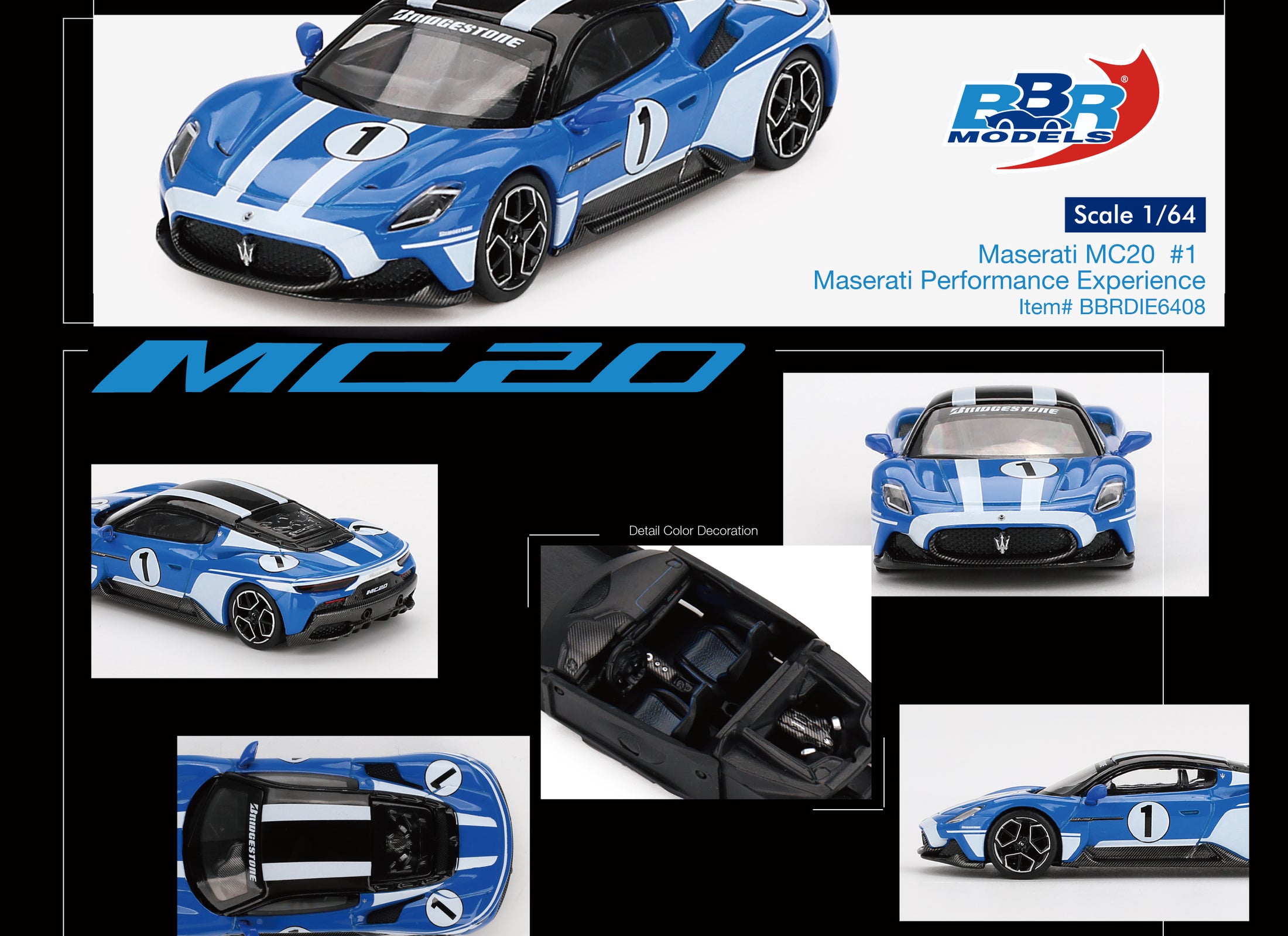 BBR 1:64 Maserati MC20  #1  Maserati Performance Experience Model