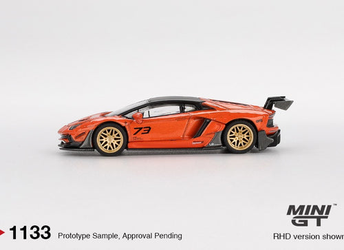 Load image into Gallery viewer, (Pre-order) Mini GT #1033 LB WORKS Lamborghini Aventador Limited Edition Orange

