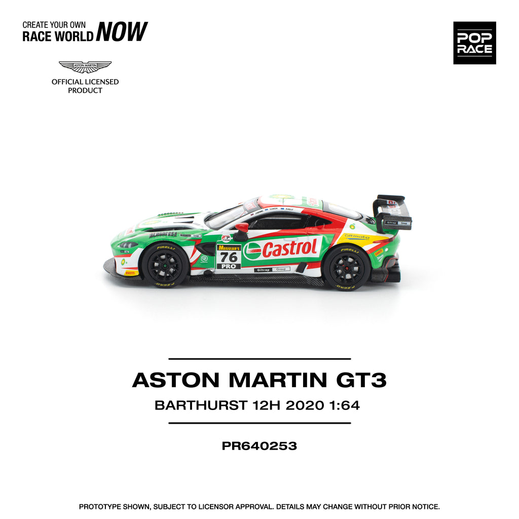 (Pre-order) POPRACE 1/64 ASTON MARTIN VANTAGE GT3 BATHURST 12H 2020 Model Car