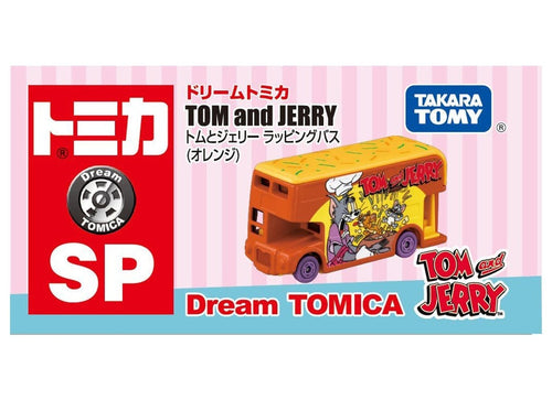 Load image into Gallery viewer, Takara Tomy Dream Tomica Diecast SP Tom and Jerry Jerry Wrapping Bus Orange

