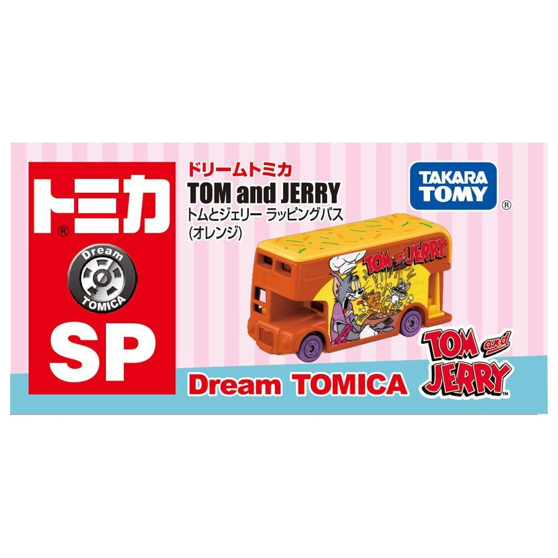Takara Tomy Dream Tomica Diecast SP Tom and Jerry Jerry Wrapping Bus Orange