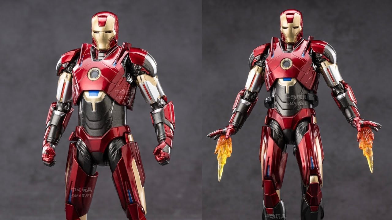 ZD Toys Marvel Avengers 1/10 Iron Man MK16 Action Figure Set