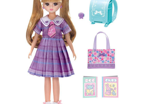 Load image into Gallery viewer, Takara Tomy Licca-chan Doll LD-08 Wakuwaku First Grader School Uniform Set Toy
