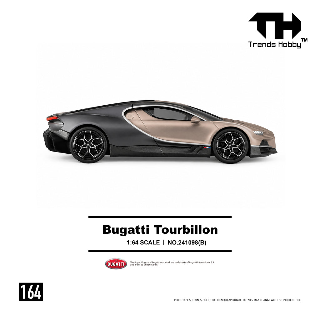 (Pre-order) Trends Hobby 1/64 - #241098(B) Bugatti Tourbillon - Dore