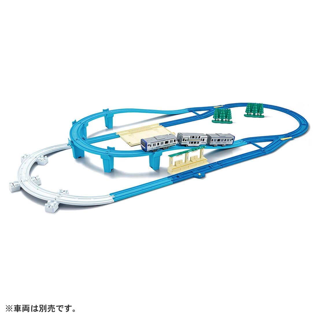 Takara Tomy Plarail Scenic Color Rail Kit - Sea and Railroad Rail Kit