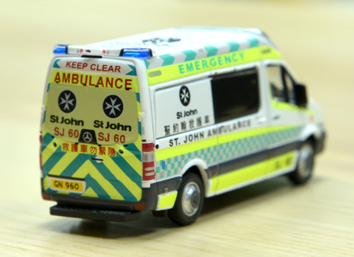 Load image into Gallery viewer, Tiny City 1/76 #166 Mercedes-Benz Sprinter St.John Ambulance (SJ60) Model Car
