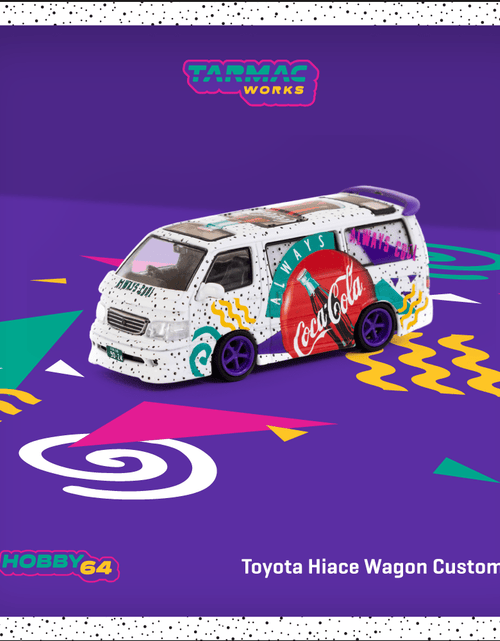 Load image into Gallery viewer, Tarmac Works 1/64 Toyota Hiace Wagon Custom Coca-Cola Delivery Van
